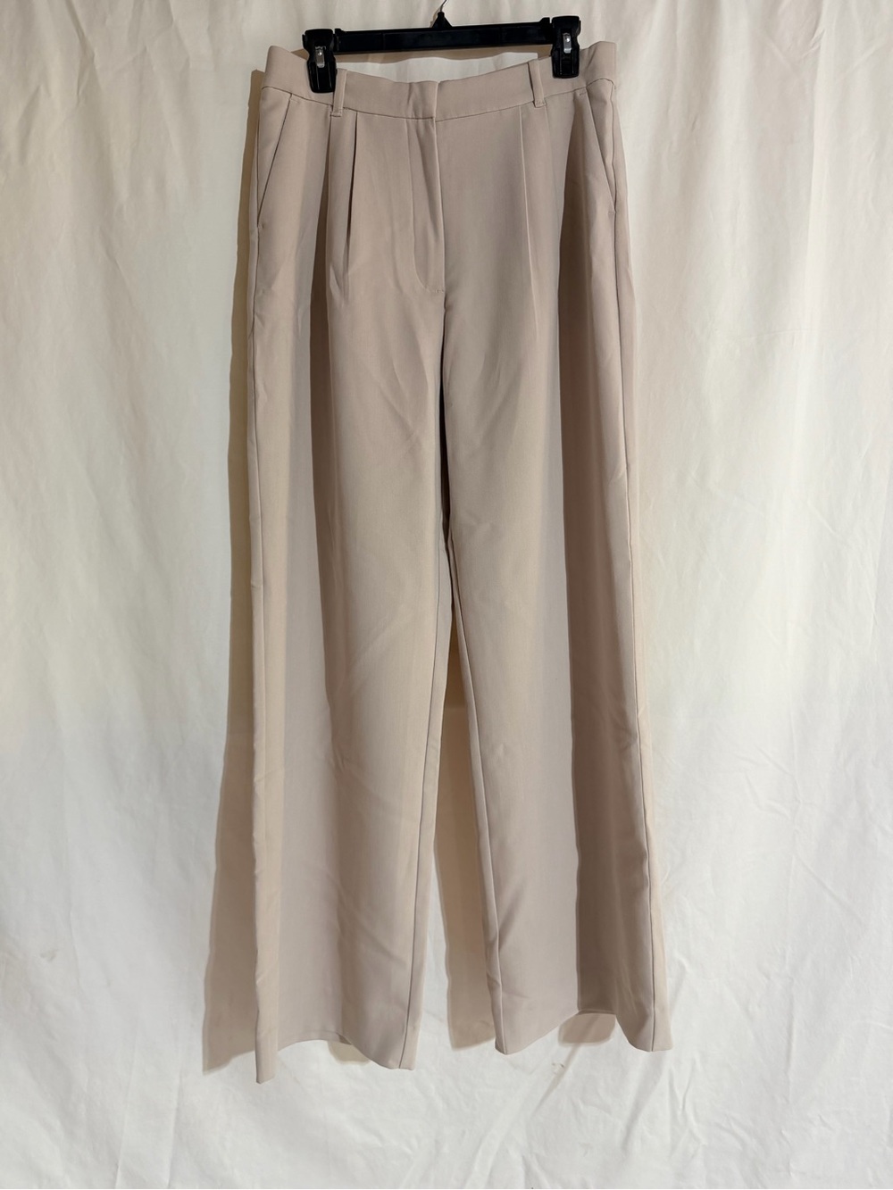 Abercrombie & Fitch Neutral Beige Wide-Leg Trousers